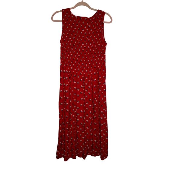 NWT Croft & Barrow red floral midi length dress size small petite - Picture 4 of 8